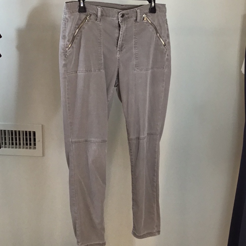 Jeans Anthropologie moto zip style cropped